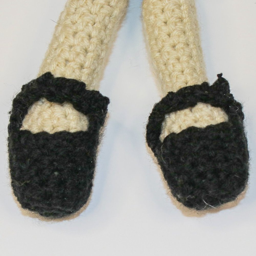 Black Shoes For Amigurimi Dolls